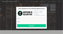Desktop Screenshot of happeninginhighlandpark.com